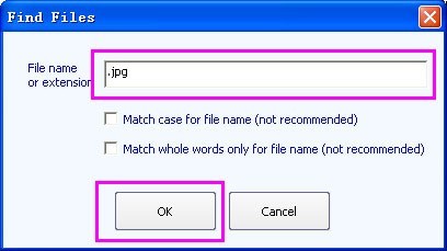 find recover file name suffix 